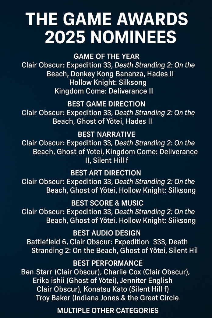 The Game Awards 2025 Nominees The Game Awards 2025 Nominees