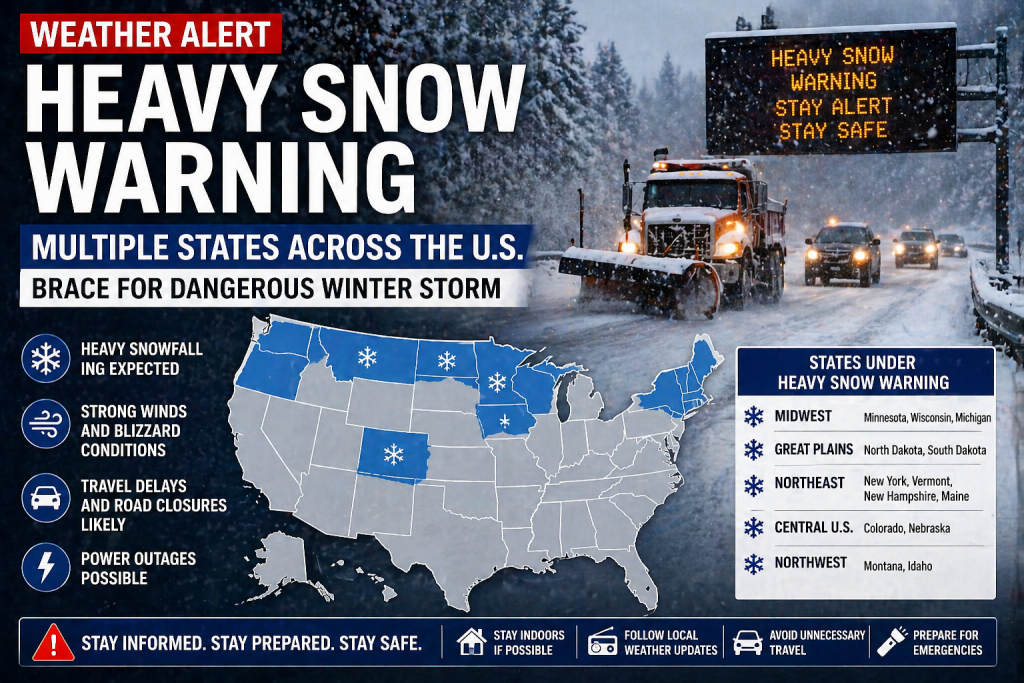 Weather Update: Heavy Snow Warning Issued Across U.S