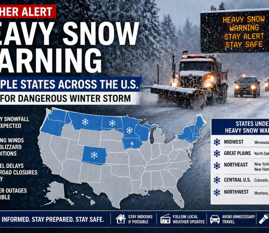 Heavy Snow Warning Issued Across U.S. as Multiple States Brace for Winter Storm Heavy Snow Warning Issued Across U.S