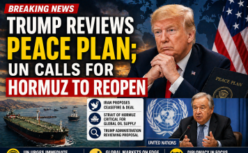 Trump Reviews Iran Peace Plan, UN Urges Immediate Reopening of Strait of Hormuz Trump reviews peace plan