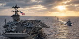 U.S. Aircraft Carrier Set to Leave Middle East in Sign of Possible De-escalation U.S. Aircraft Carrier Set to Leave Middle East