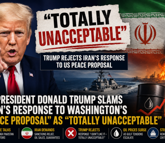 Trump Slams Iran’s Response to US Peace Proposal as ‘Totally Unacceptable’ Trump Slams Iran’s Response