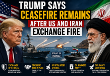 Trump says ceasefire remains after US and Iran exchange fire Trump says ceasefire remains