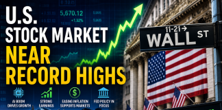 U.S. Stock Market Near Record Highs as AI Boom, Strong Earnings Fuel Wall Street Rally
