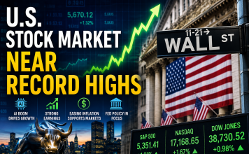 U.S. Stock Market Near Record Highs as AI Boom, Strong Earnings Fuel Wall Street Rally