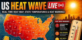 US Heat Wave LIVE: Real-Time Heat Map, State Temperatures & Heat Warnings