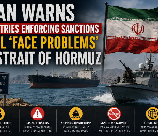 Iran Warns Countries Enforcing Sanctions Will ‘Face Problems’ in Strait of Hormuz