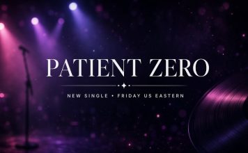 Taylor Swift Patient Zero: New Single Due Friday After Kelce Wedding Dark concert stage lights with mic silhouette and vinyl edge; text Patient Zero new single Friday US Eastern