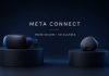 Meta Muse Charm and VR Glasses: $1,299 Headset, Holiday AI Gadget Meta Connect stage-style product pedestals showing VR glasses and Muse Charm silhouettes