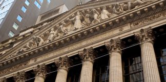 Stocks Face Oil and Bond Yield Test This Week as Fed Minutes Loom Broad Street facade of the New York Stock Exchange with its columns and carved pediment in Lower Manhattan