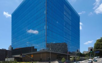 FBI Arrests Irvine Woman Accused of Surveilling Taiwan President’s Son Glass-walled First Street U.S. Courthouse in downtown Los Angeles at First Street and Broadway