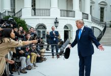 White House Says Trump Won’t Repay Taxpayers for Ads That Already Aired President Donald Trump gestures while speaking to reporters and camera crews on the White House South Lawn