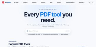 PDFHope: A Complete Guide to Editing, Converting, and Managing PDF Files Online PDFHope homepage showing its PDF tool search bar and popular PDF tools categories
