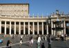 Pope Leo XIV Leads Sunday Angelus Days After Lung Cancer Surgery The Apostolic Palace rises above Bernini's colonnade and a fountain as visitors walk through St. Peter's Square