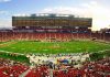 49ers Hold Off Commanders 23-17 on Monday Night Football, Move to 6-0 Crowd fills Levi's Stadium in Santa Clara, California, during a 49ers game at dusk, seen from the upper seats